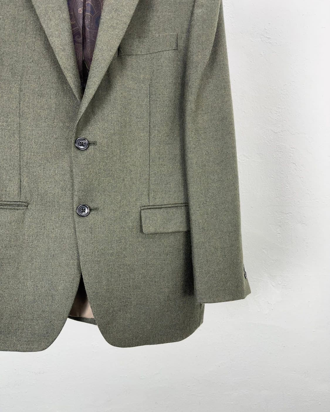 로렌 랄프로렌 솔리드 그린 노치드 라펠 2b 블레이저 상품이미지5