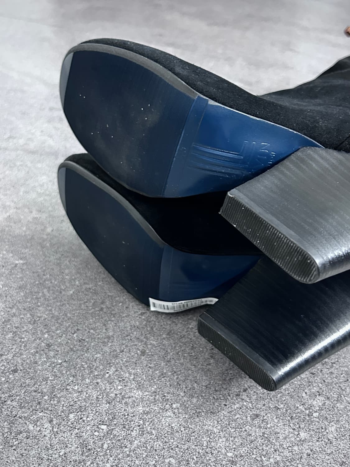 랑방 블랙 스웨이드 롱 부츠 상품이미지8