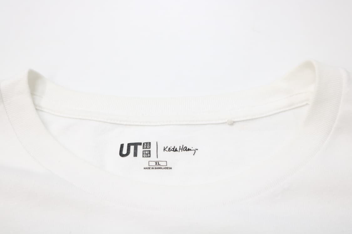 UT 키스 해링 그래픽 화이트 반팔 티셔츠 (XL) 상품이미지6