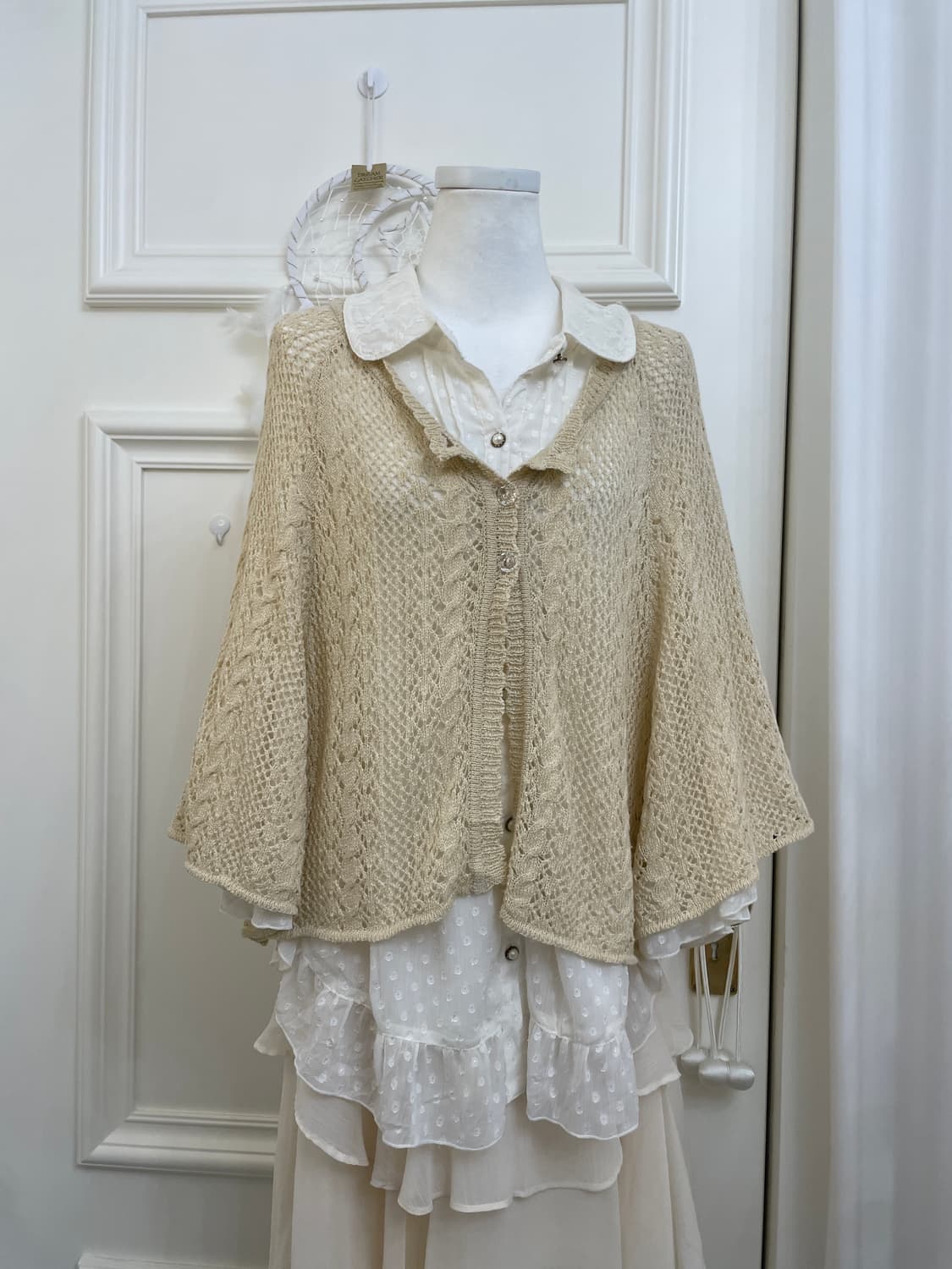 beige&ivory lace crochet layered fairy 3 상품이미지4