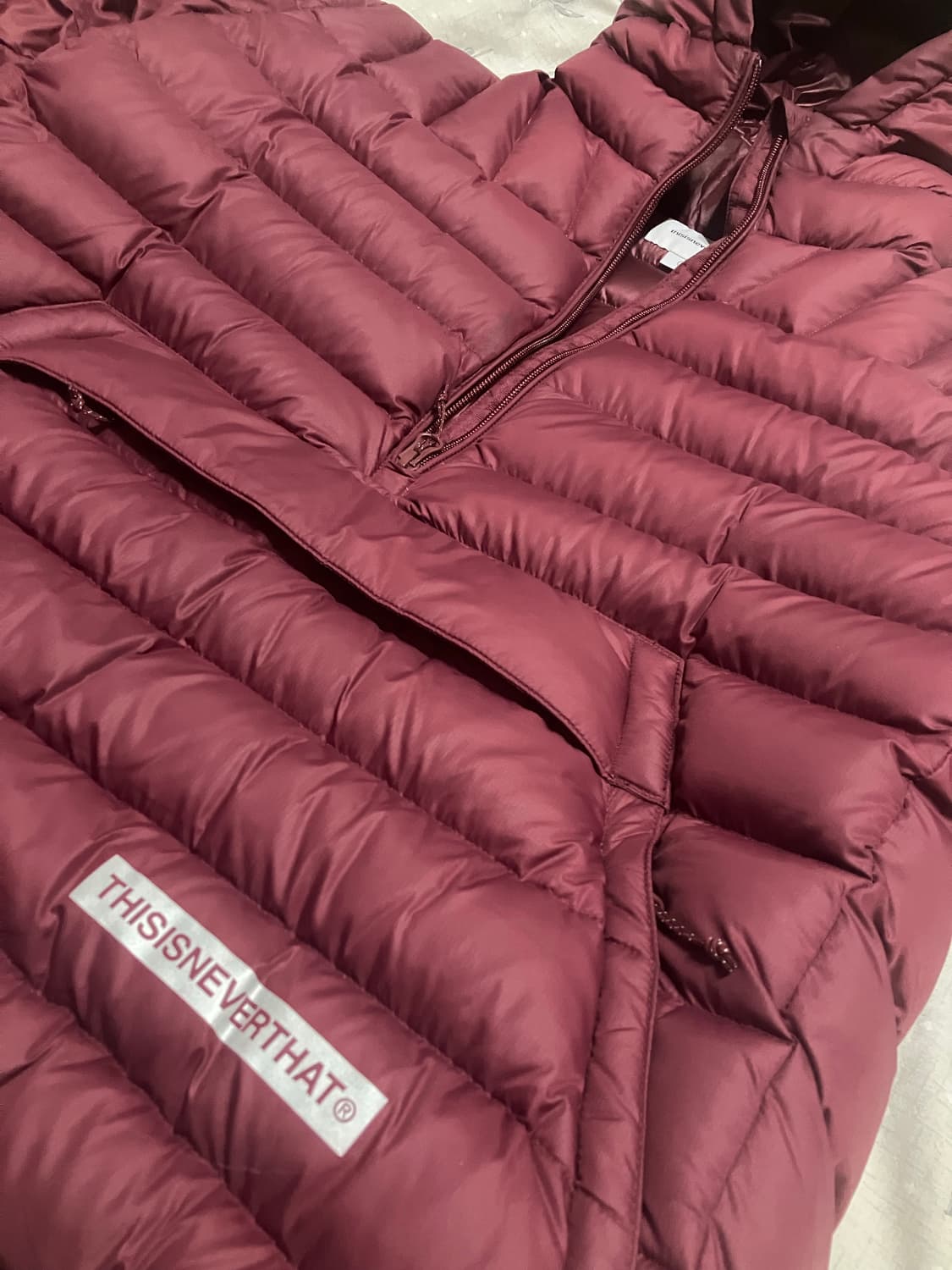 디스이즈네버댓 퍼텍스 아노락 경량패딩 버건디 상품이미지1