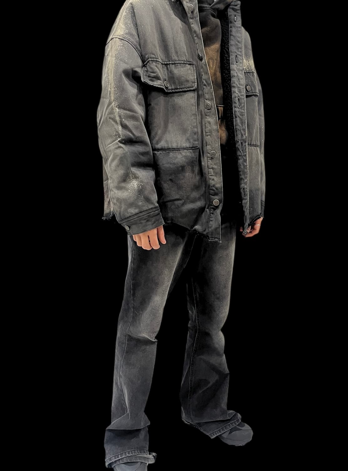 [OS] 빈티지 아카이브 이클립스 컷아웃 쉐르파 데님 자켓 상품이미지5