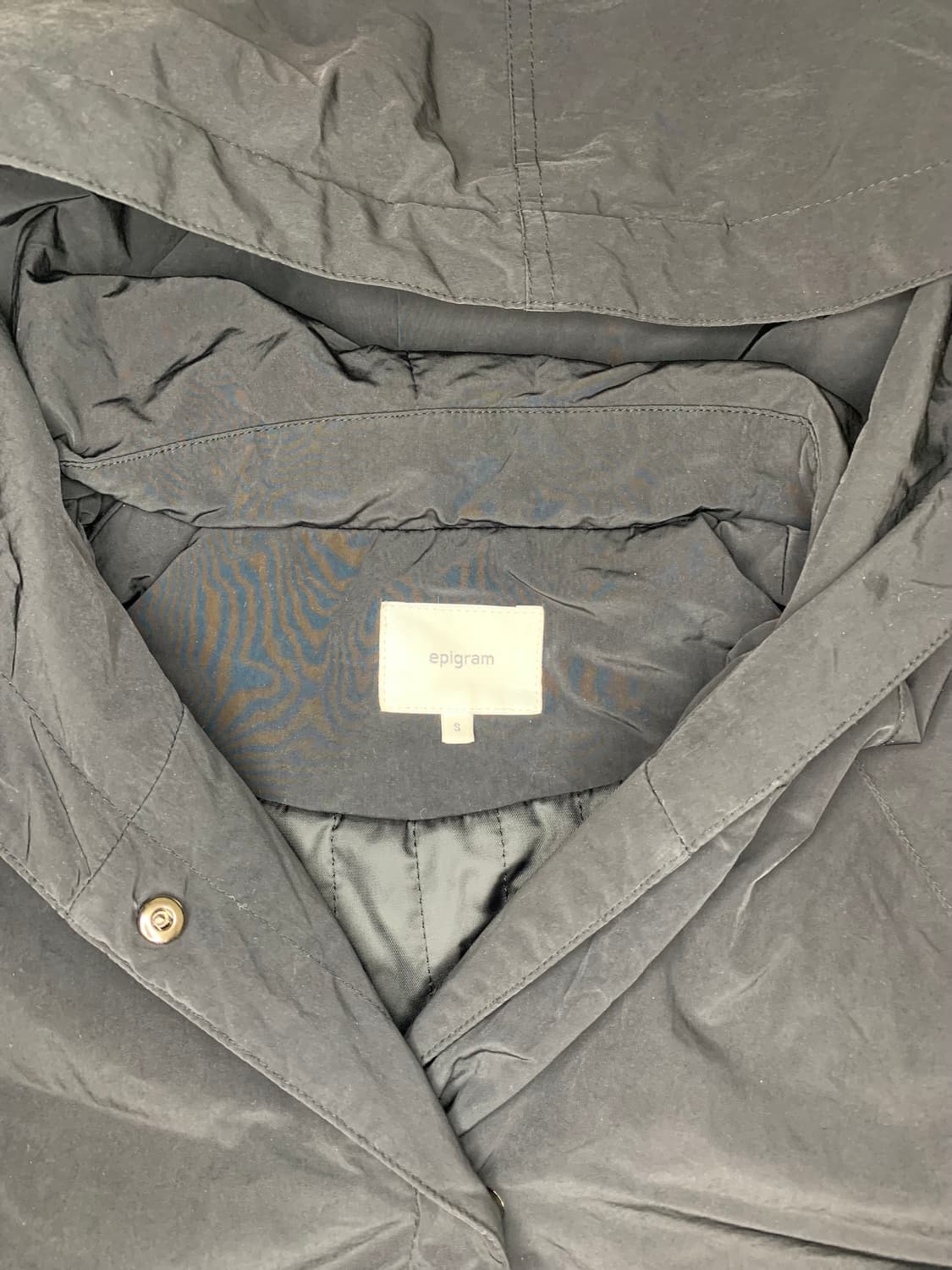 에피그램 후드 코트 차콜 색상 상품이미지2