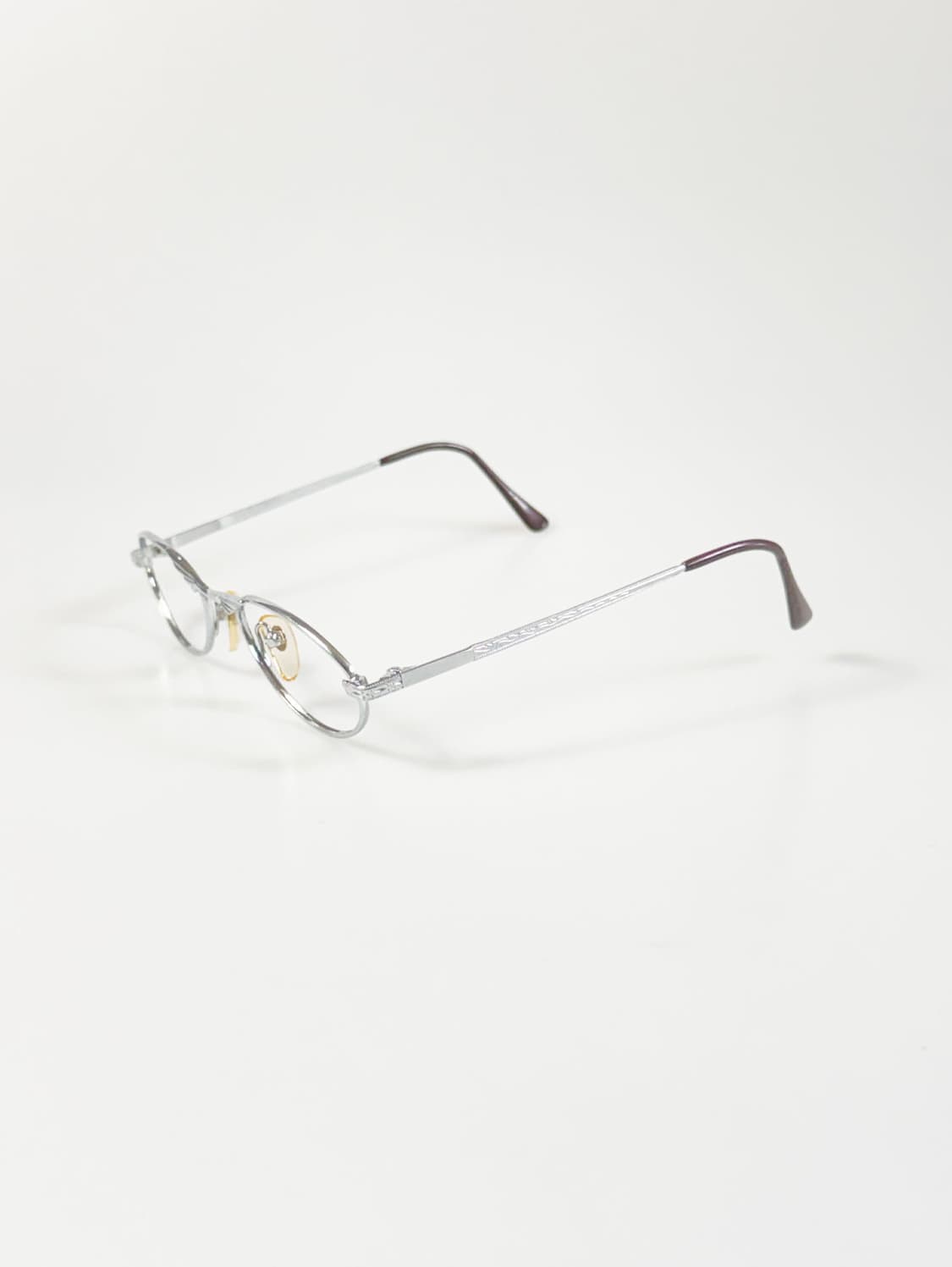실버 메탈 윙브릿지 슬림 오벌 프레임 빈티지 안경 상품이미지3
