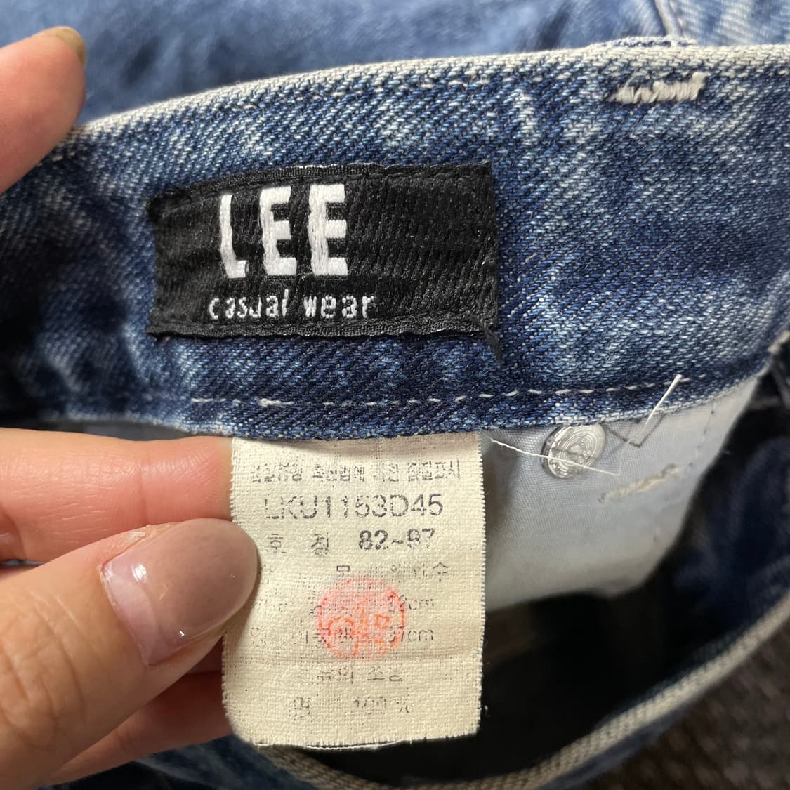 (31) Lee 리 중청 워싱 컷팅진 데님 팬츠 상품이미지9