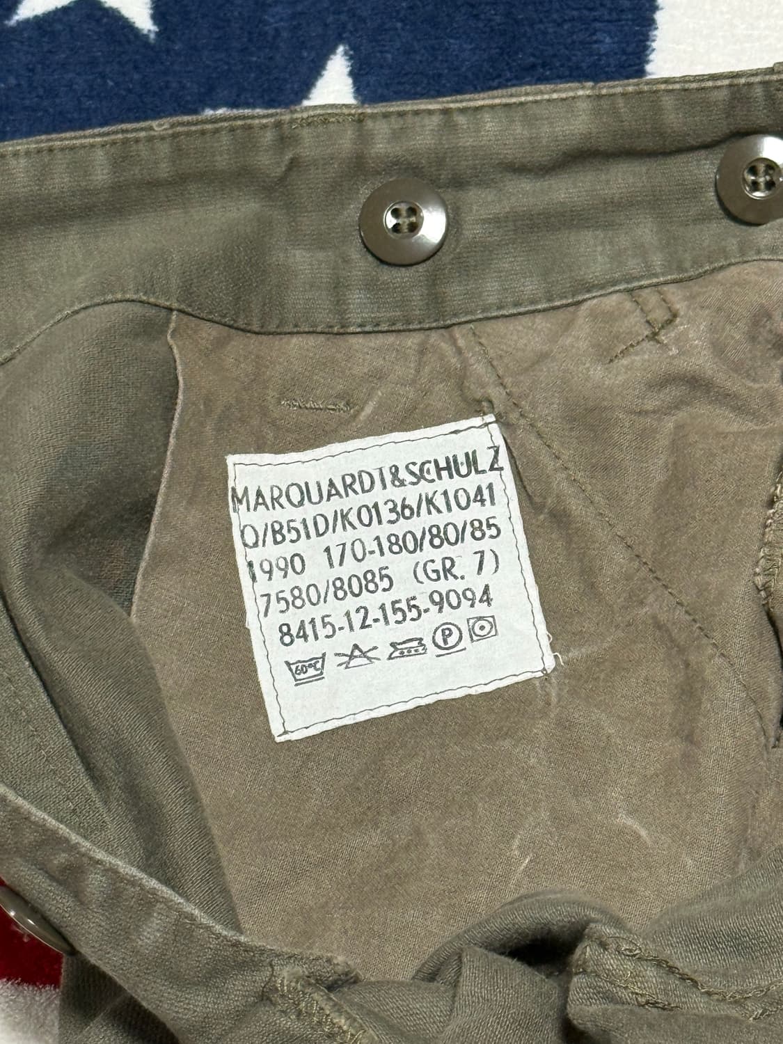 90s 독일군 퍼티그 카고팬츠 military cargo pants빈티지 상품이미지7