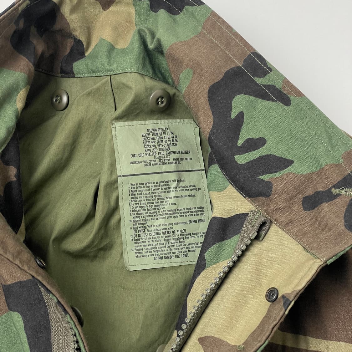 [중고] 미군 밀리터리 야상 카모 자켓 M 상품이미지5