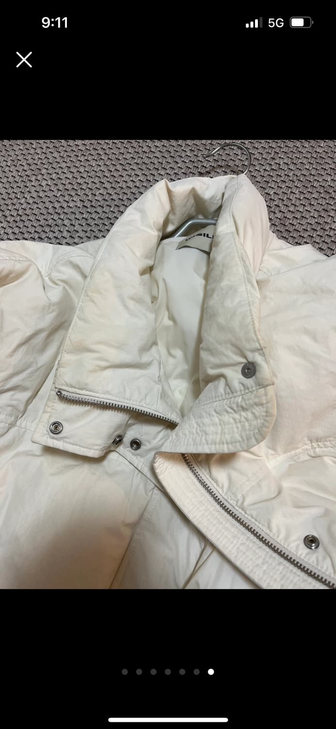 인사일런스 크롭 후디드 구스 다운 자켓 크림 상품이미지2