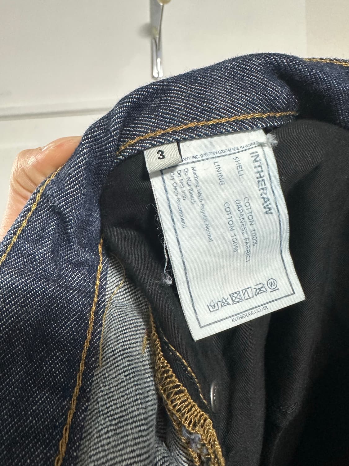 인더로우 5포켓 하드 트위스트 레귤러 스트레이트 데님 팬츠 상품이미지4