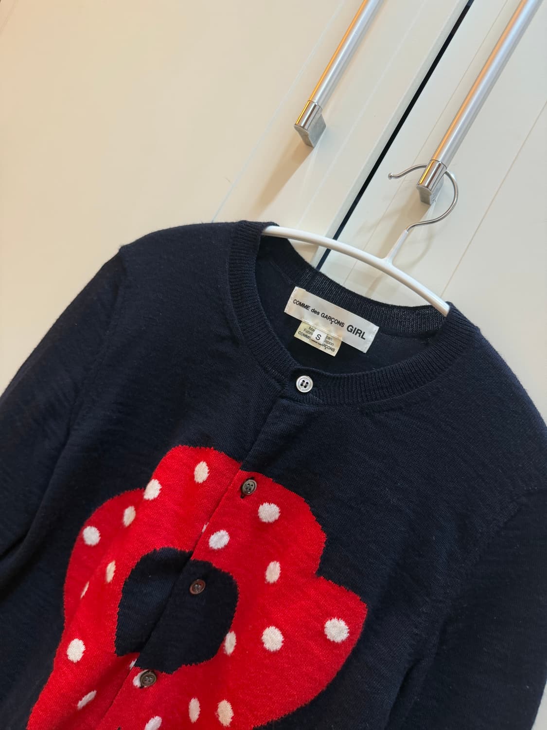 꼼데가르송 걸 플라워 네이비 가디건 상품이미지3