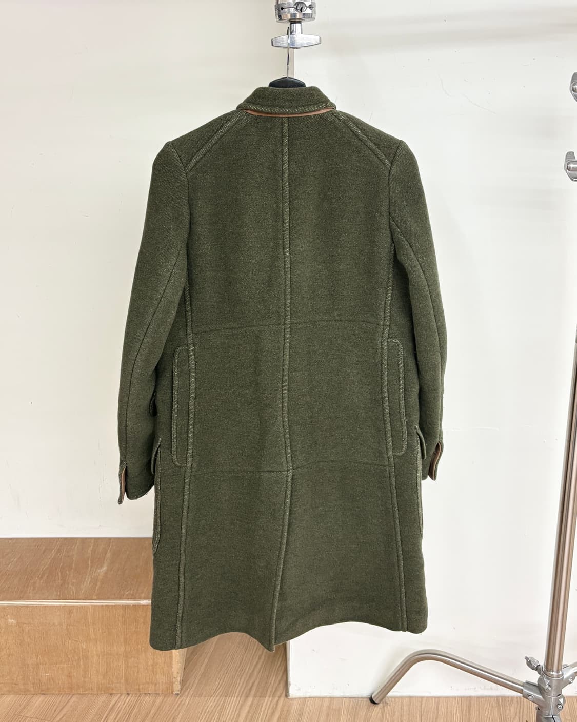 랄프로렌 카키 울 나일론 싱글 코트 상품이미지6