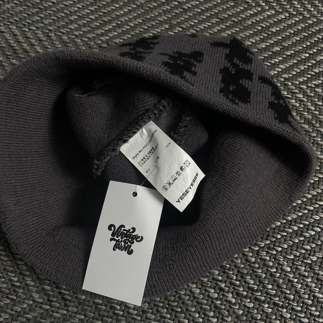 예스아이씨 스펠아웃 패턴 숏 비니o 3707 상품이미지2