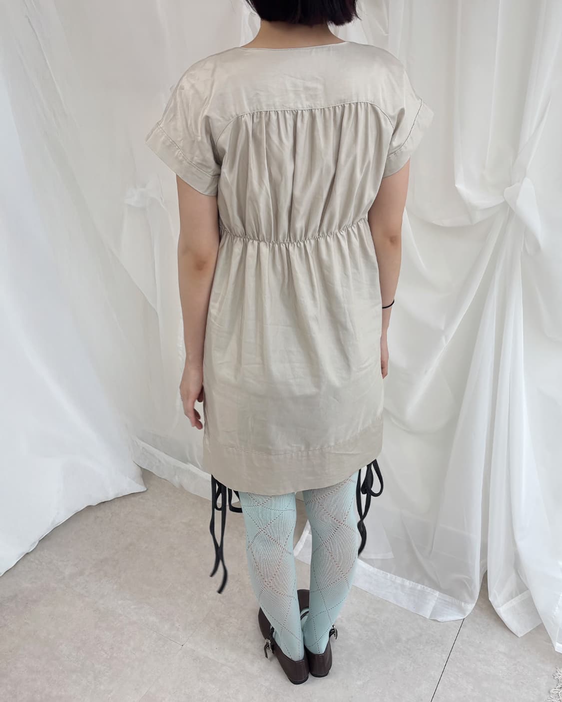 greece side button-up tunic dress 상품이미지2
