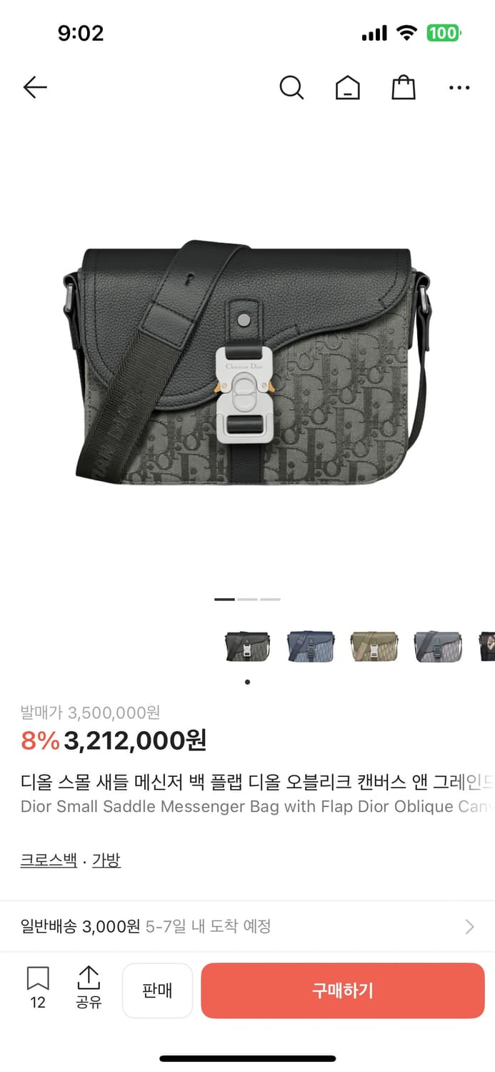 디올 오블리크 새들 플랩 메신저백 베이지 상품이미지1