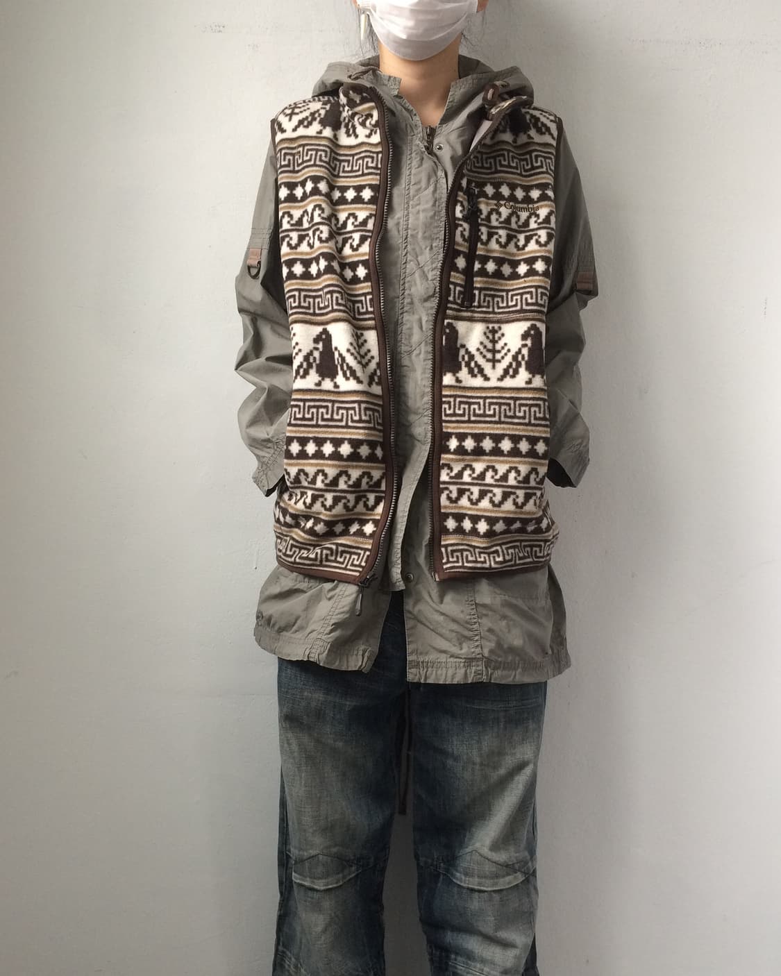 columbia Nordic pattern fleece vestac 상품이미지1