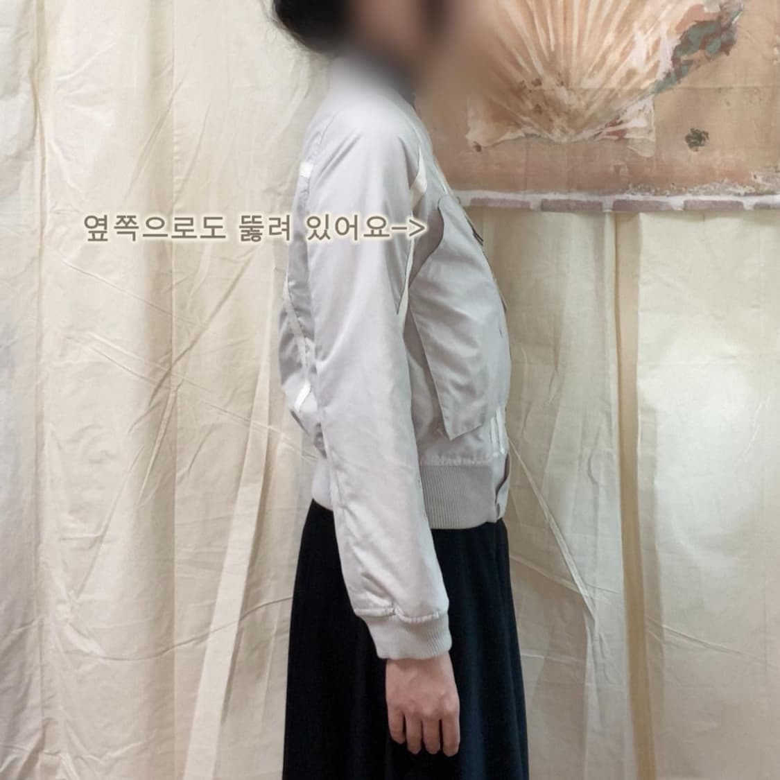 포켓 라인 디테일 블루종 상품이미지2