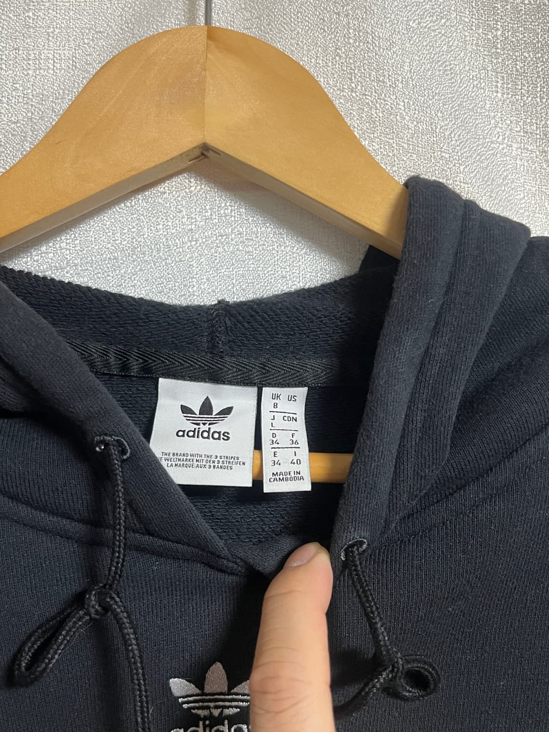 아디다스 크롭 후드티셔츠 후드티 S 상품이미지4