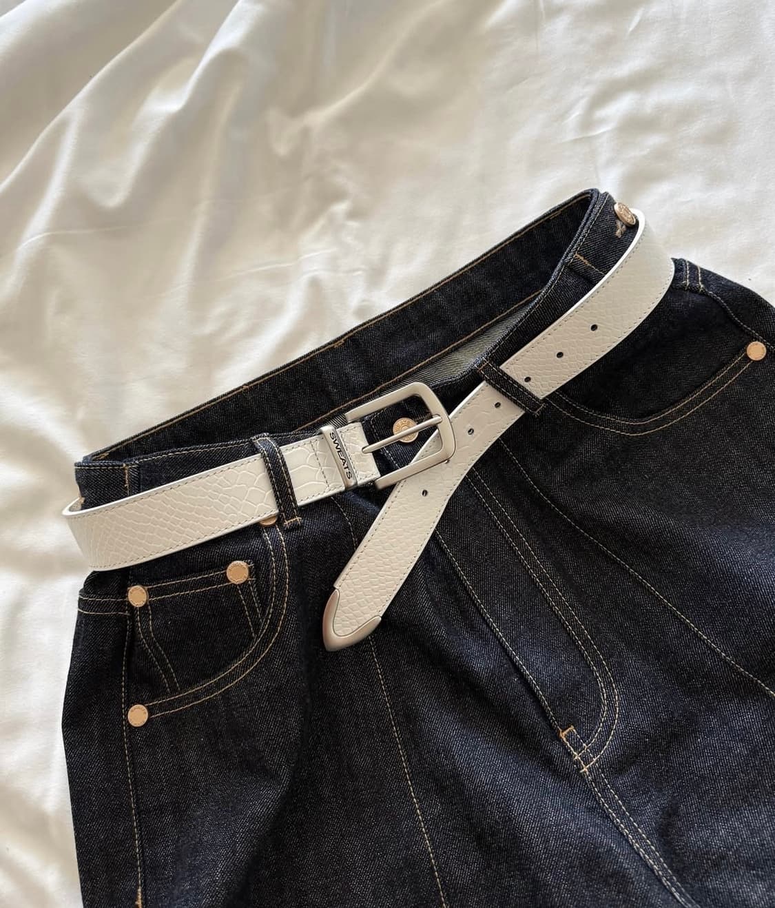 sweatscollective baggy 데님 인디고 M 상품이미지5