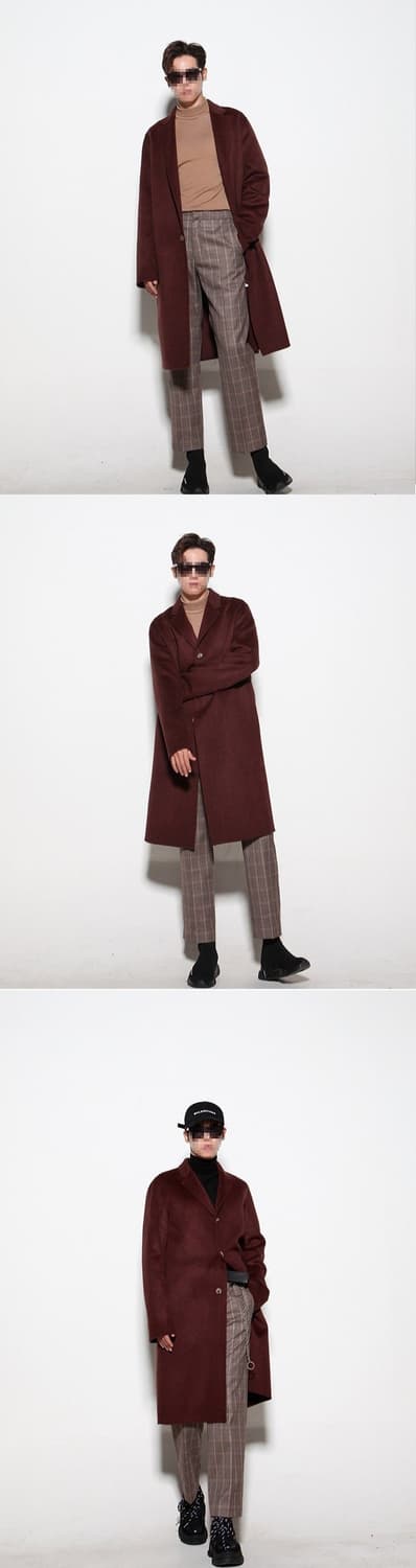 [M] 오르빗 핸드메이드 코트 멜란지레드 상품이미지3