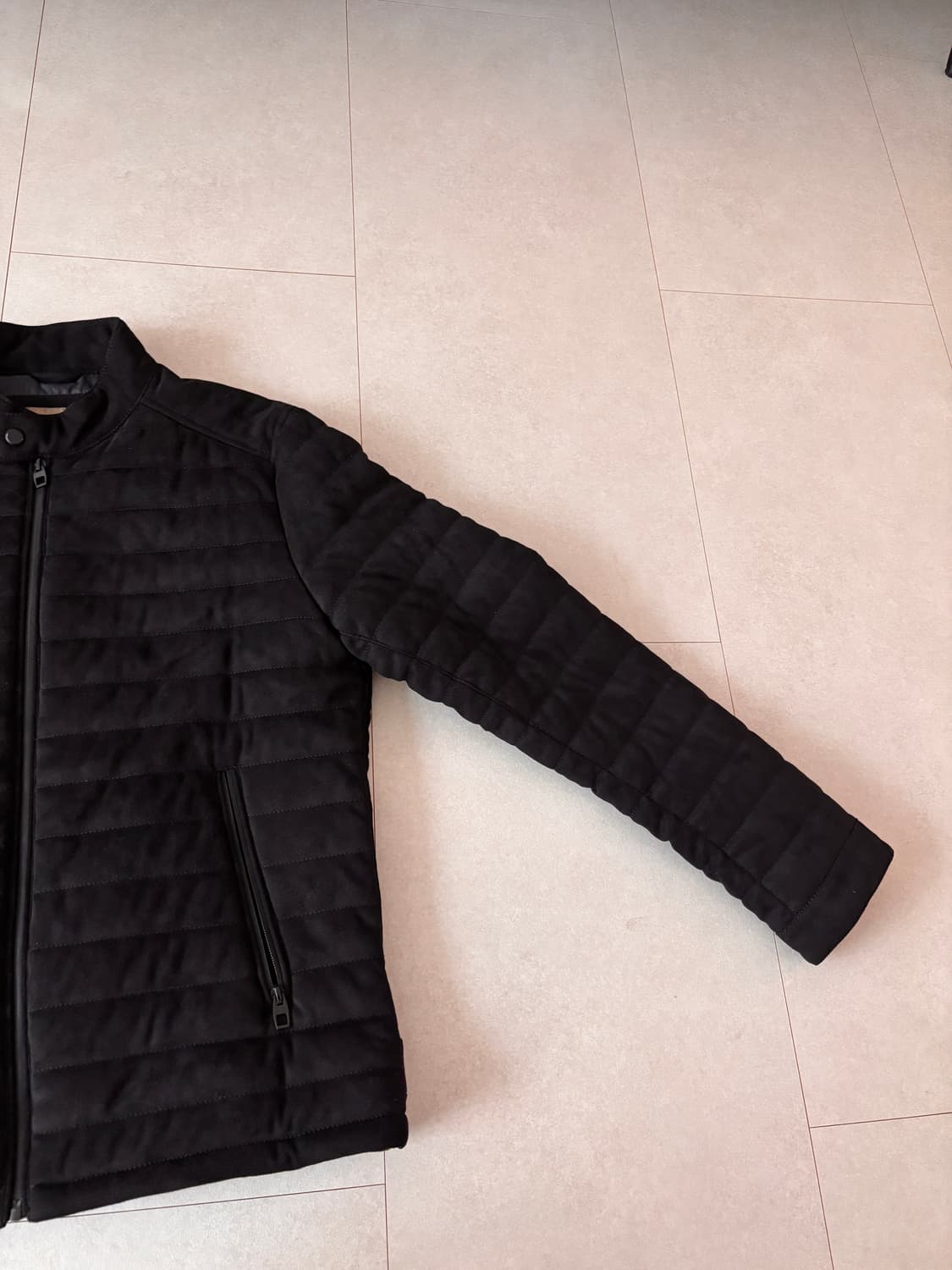 자라에서 생로랑 냄새가 난다. 퀄팅 스웨이드 라이더 자켓 L 상품이미지6