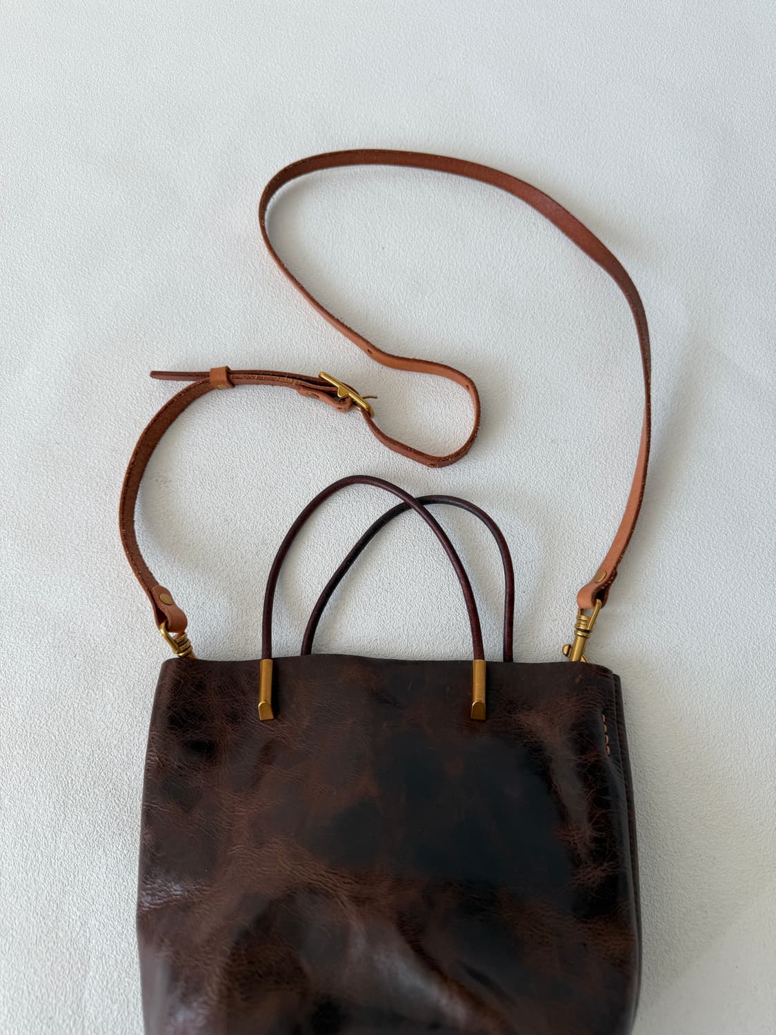 Pre owned 레더 토트 크로스백(황동 부자재) 상품이미지7