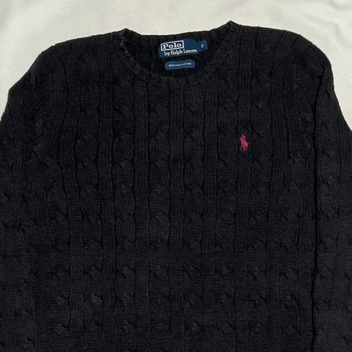 S 폴로랄프로렌 챠콜 케이블 니트 상품이미지1