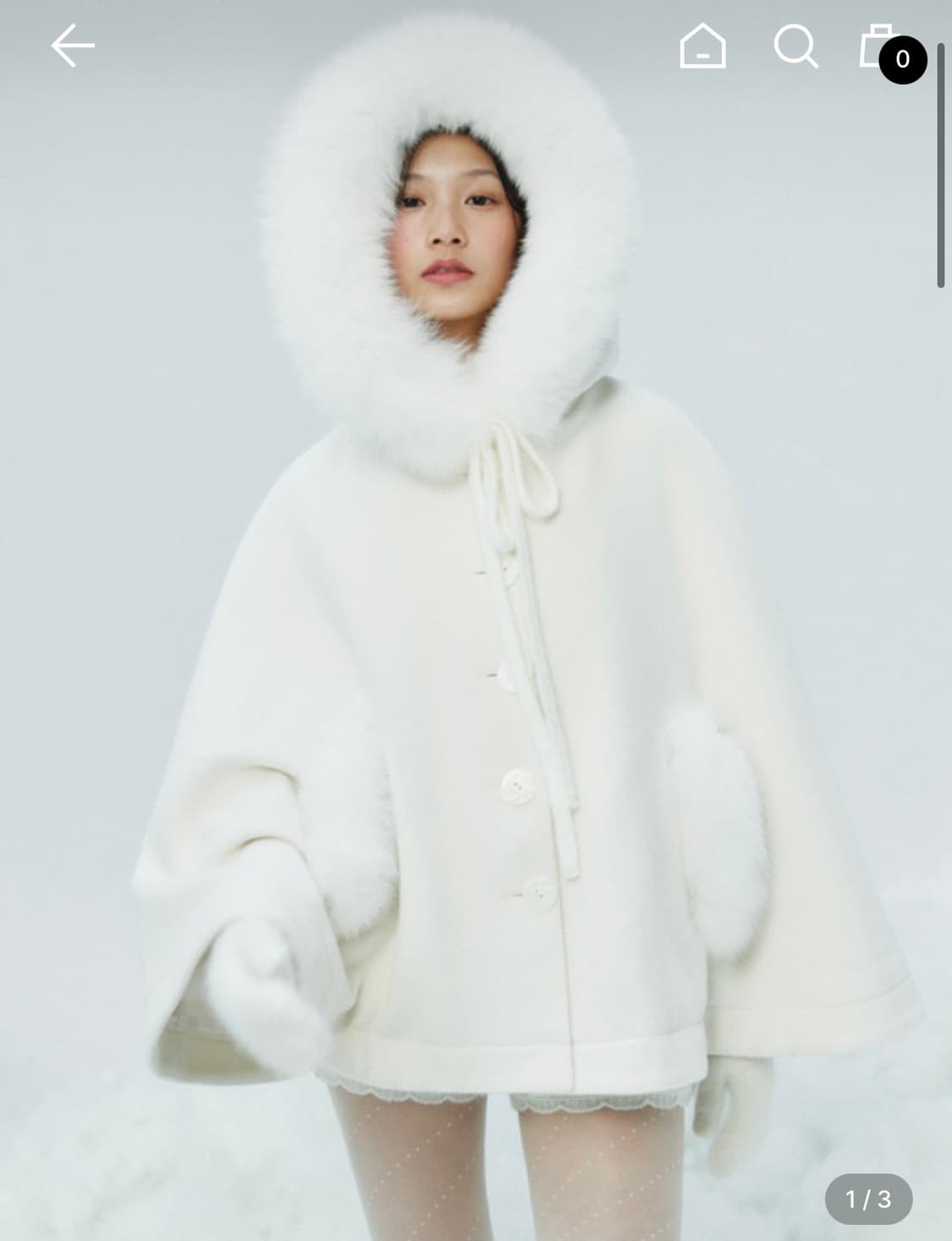 더티스 리얼 폭스퍼 스노우 케이프 판매 상품이미지1