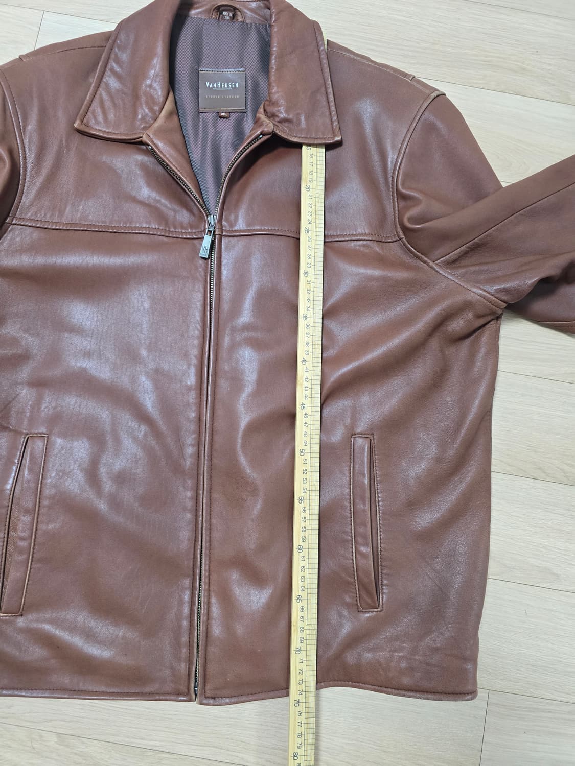 Van Heusen Studio Leather 브라운 레더자켓 XL 상품이미지9