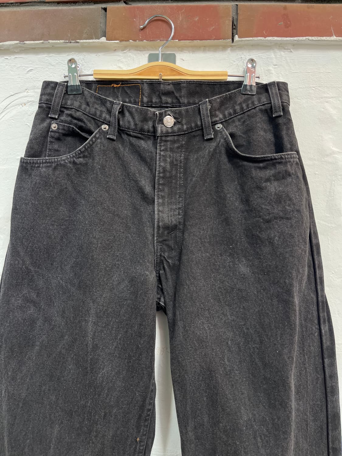 Levis 560 리바이스 오렌지탭 루즈 테이퍼드 블랙 데님 팬츠 W32 상품이미지2