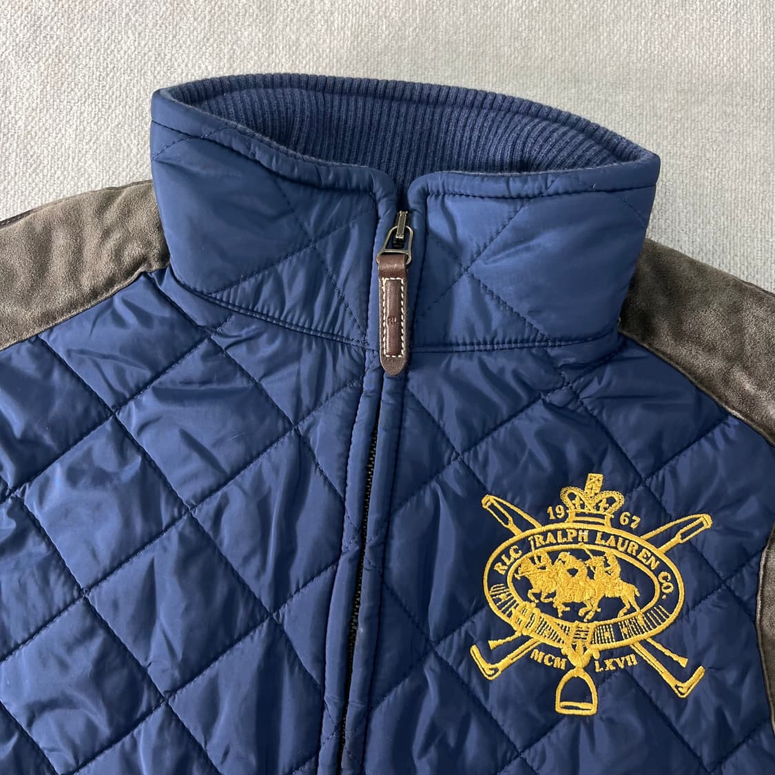 W 95 폴로 랄프로렌 스웨이드 퀄팅 조끼 상품이미지2