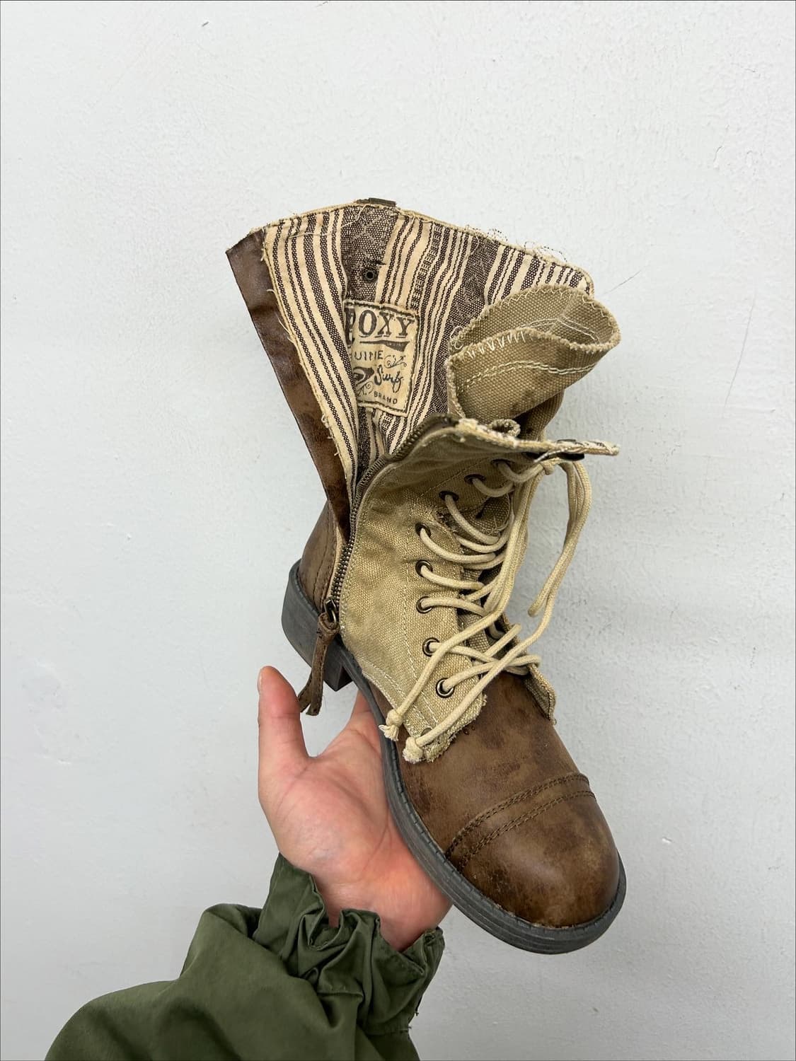 ROXY 캔버스&레더 부츠 240-245 상품이미지5