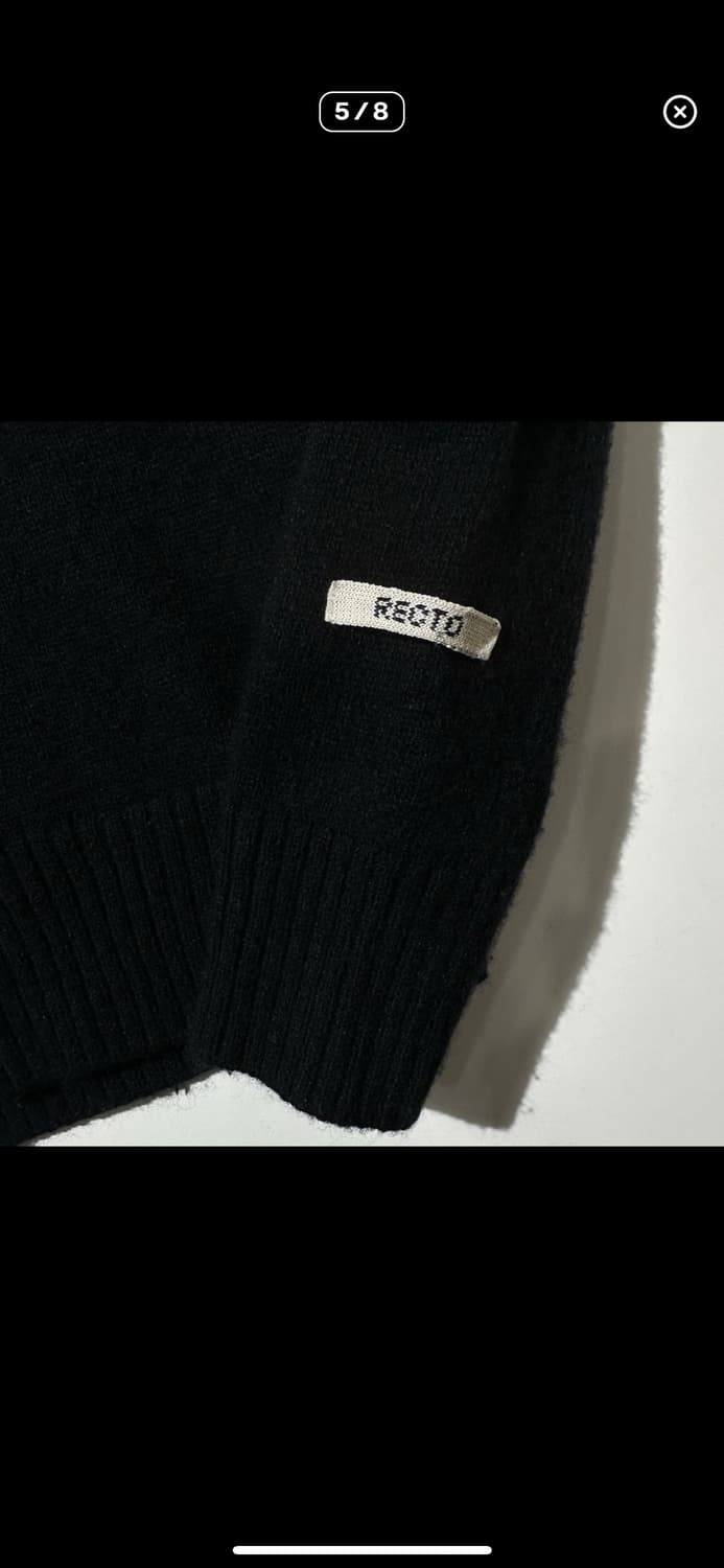 24fw 렉토 울 캐시미어 더블 레이어 니트 블랙 상품이미지5