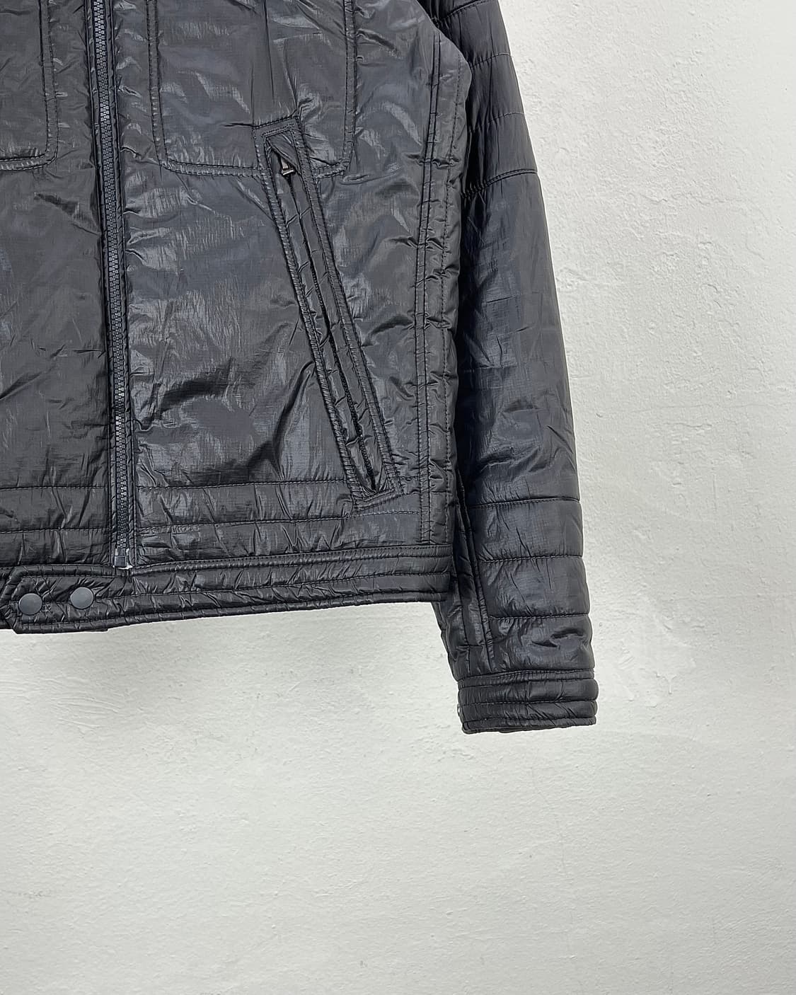 디젤 블랙 나일론 집업 패디드 라이더 자켓 상품이미지5