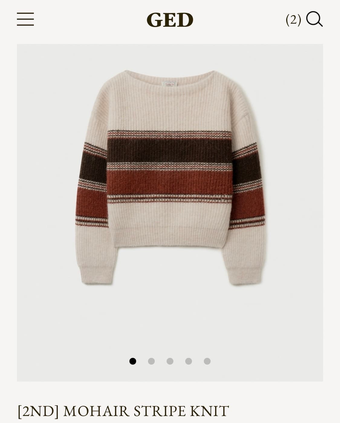 게드 ged MOHAIR STRIPE KNIT 상품이미지1