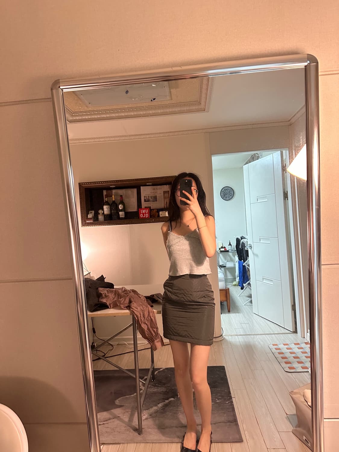 패딩 스커트 자켓 셋업 상품이미지2