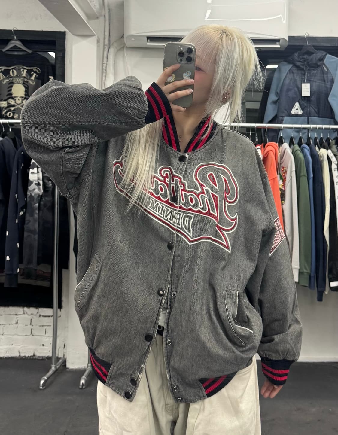 Phat Farm 팻 팜 올드스쿨 데님 바시티 상품이미지1