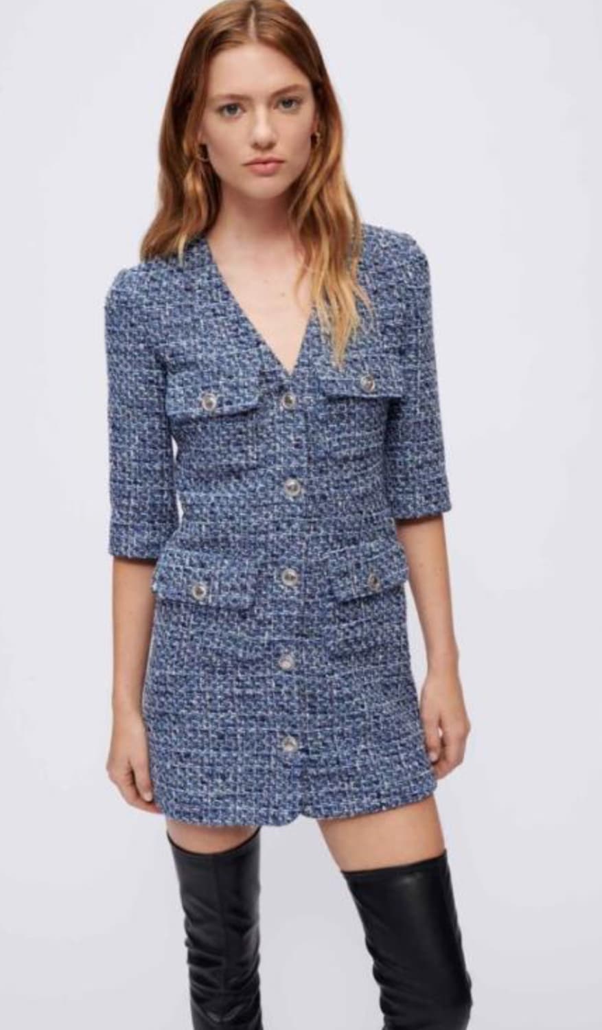 산드로 트위드원피스36 상품이미지1