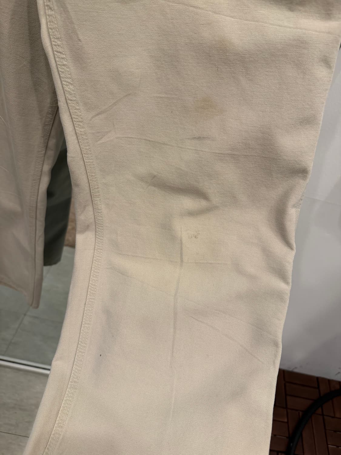 90s Carhartt 칼하트 덕 캔버스 싱글니 카펜터 워크 팬츠 USA 상품이미지9