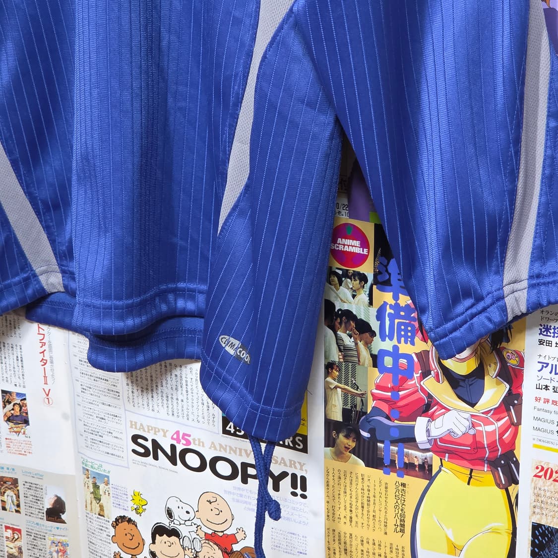 아디다스 블루 그레이 스트라이프 져지 롱슬리브 . 상품이미지4