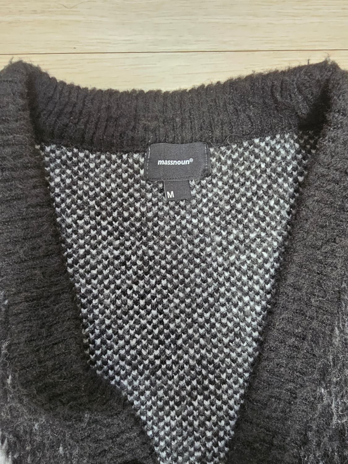 매스노운 스트라이프 울 모헤어 가디건 상품이미지3