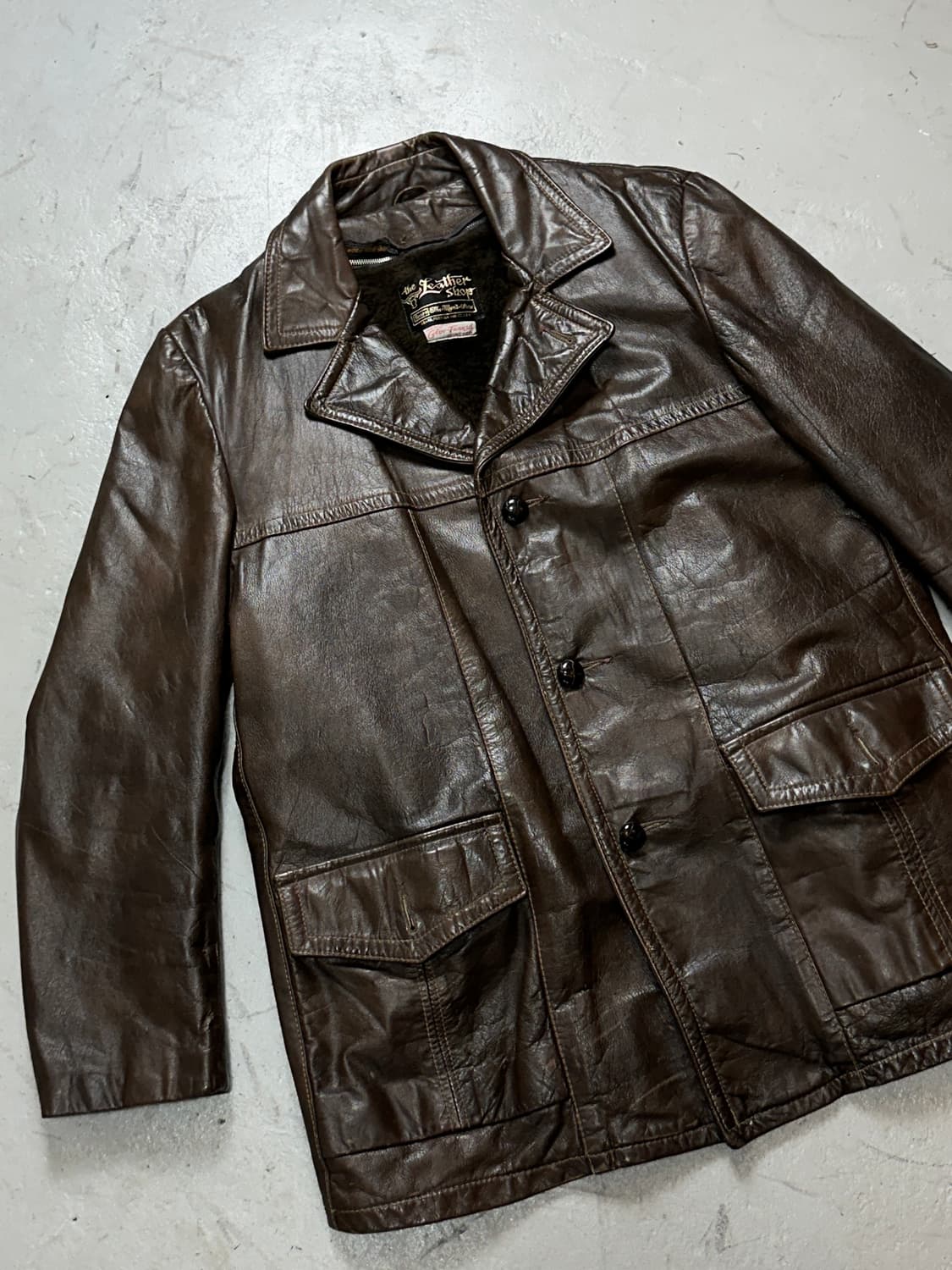 80's 빈티지 시어스 레더 카코트 빈티지 레더 코트 블레이저 상품이미지5