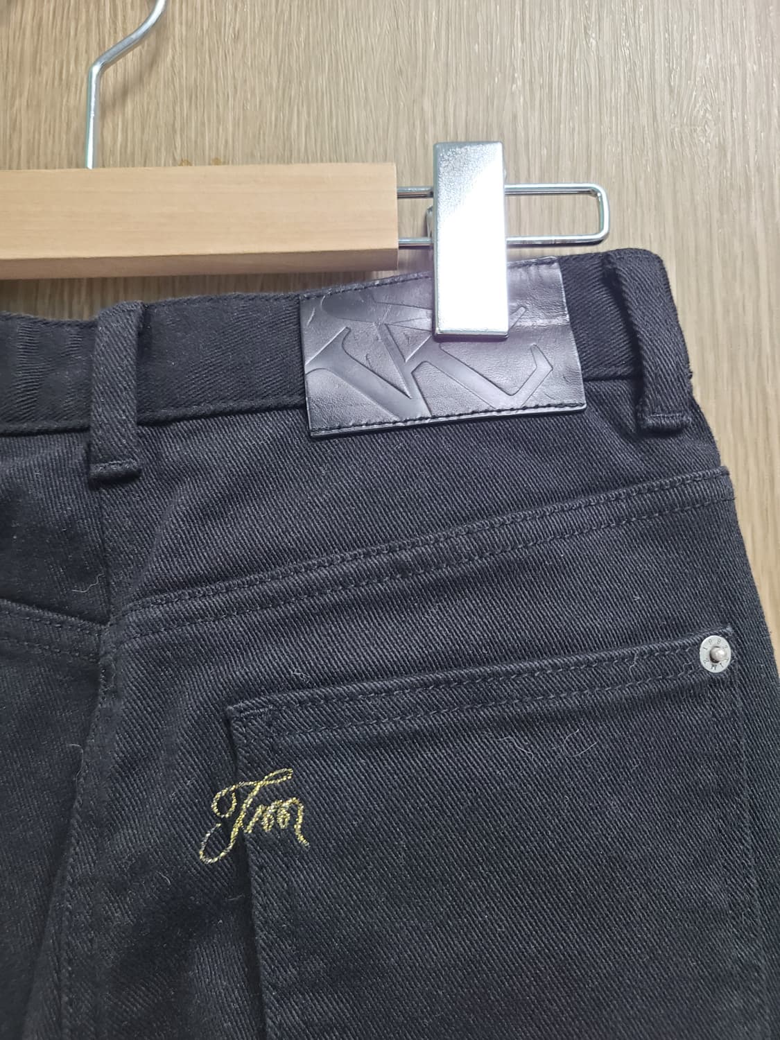 타임 블랙 데님 바지 64 상품이미지5