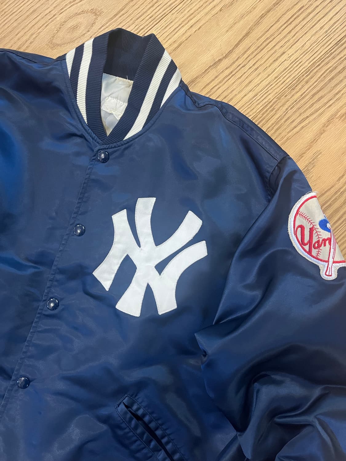 빈티지 90s 뉴욕양키즈 스테디움자켓 네이비  상품이미지3