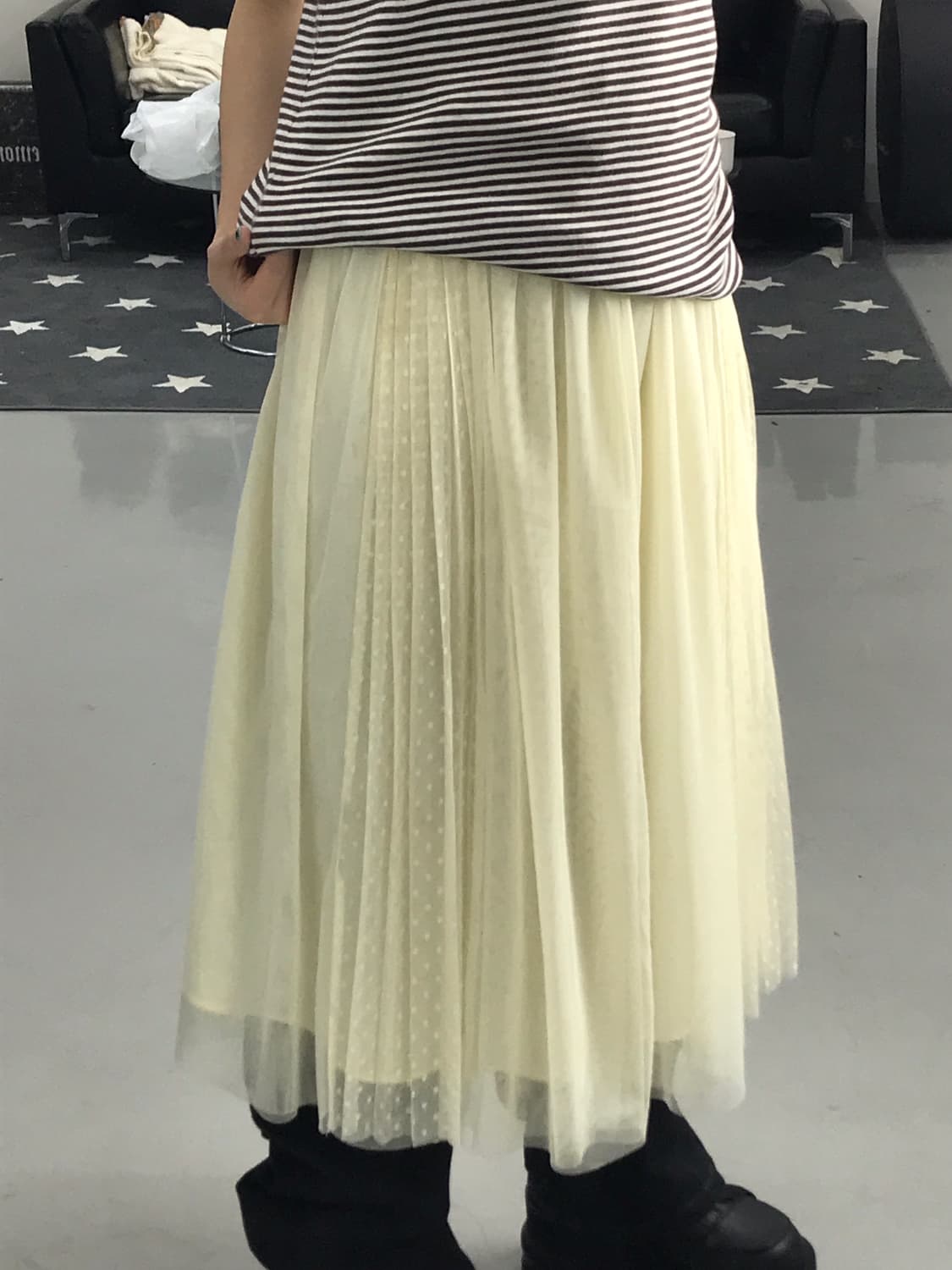 Jpn Ivory see-through midi skirt 상품이미지2