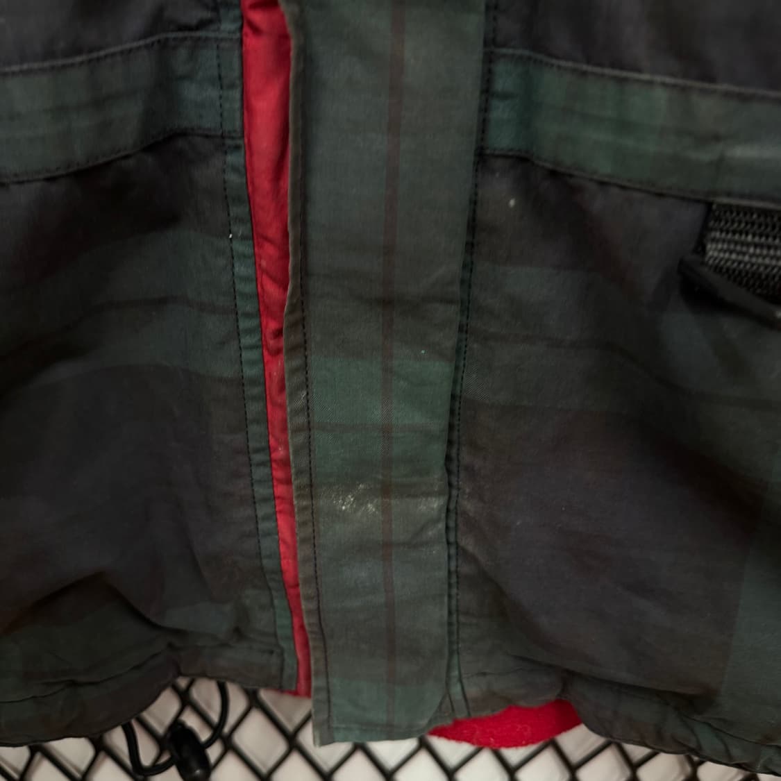 90s 타미힐피거 헤리티지 롱파카 체크 패턴 포인트 네이비 그린 상품이미지10