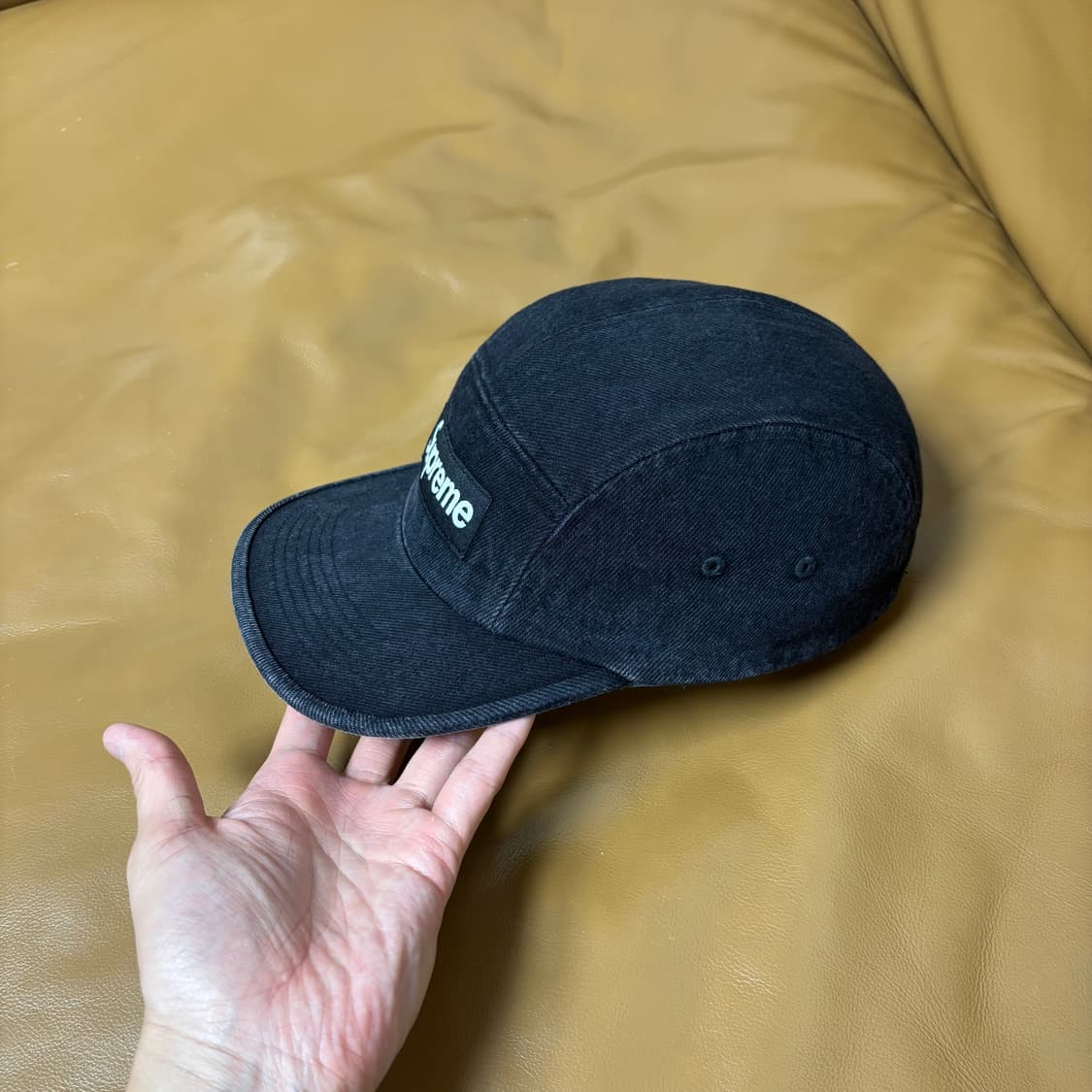 Supreme 슈프림 워시드 데님 블랙 캠프캡 모자 Denim Black 상품이미지4