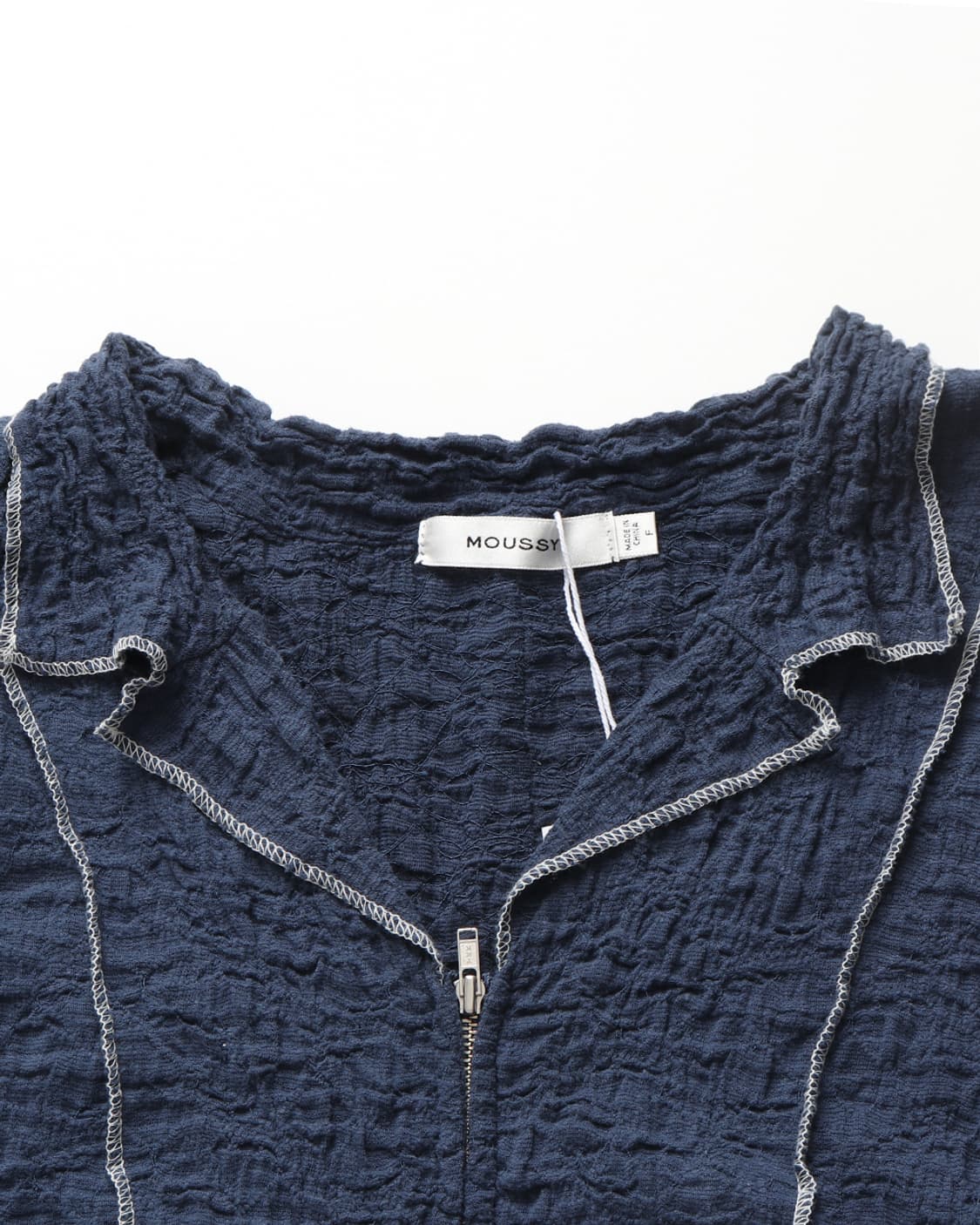 MOUSSY Bicolor Line Zip Blouse 상품이미지6