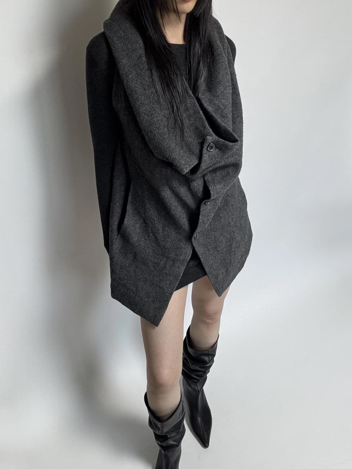 빈티지 하이넥 카울 베스트 자켓 헬무트랭 릭오웬스 상품이미지2