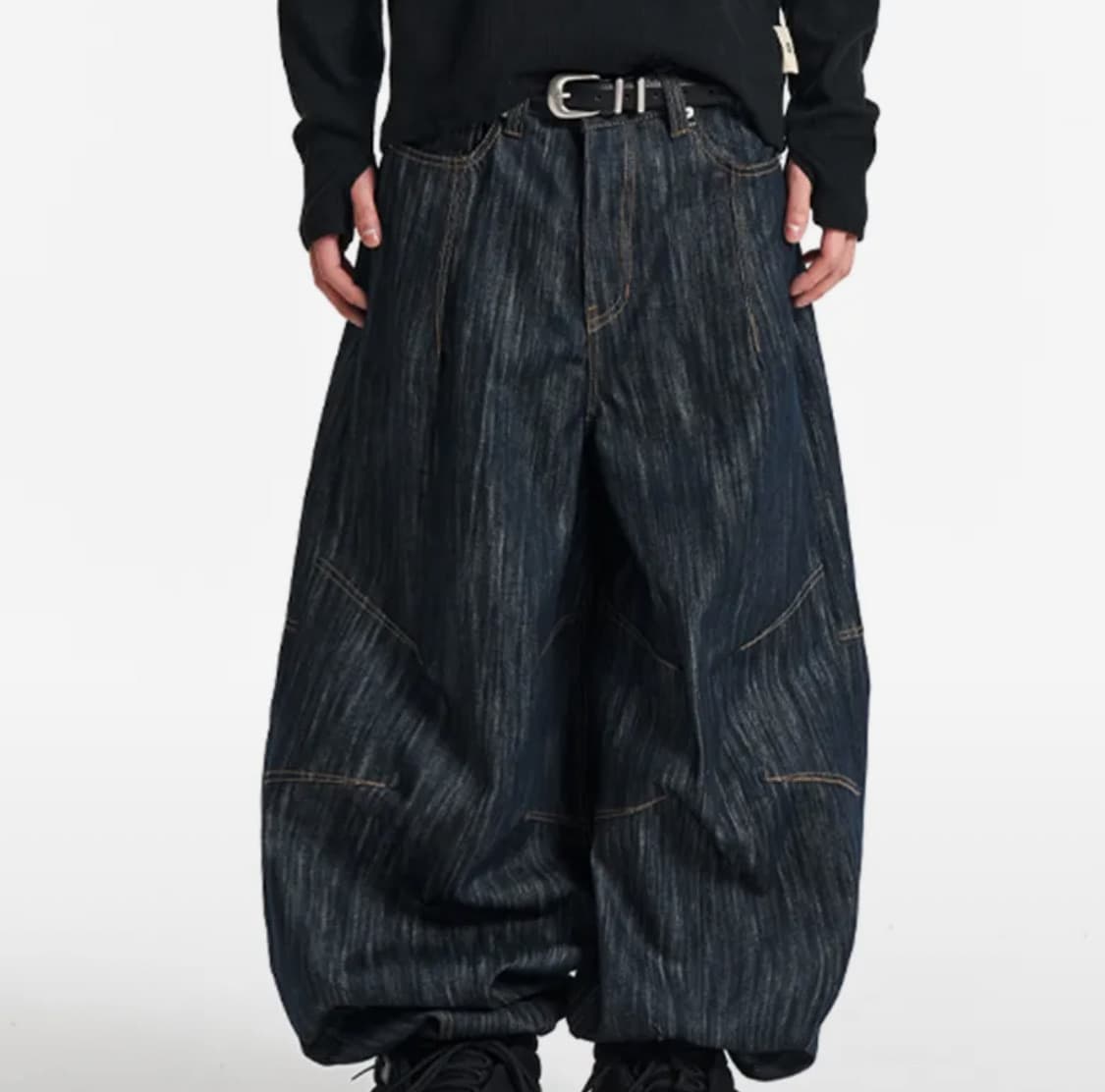 벌룬 와이드 데님 팬츠 상품이미지1
