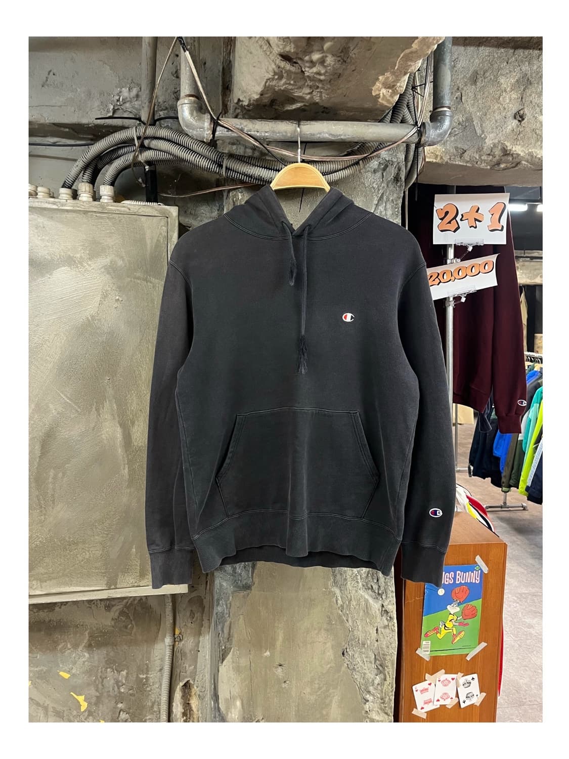 챔피온 후드티 차콜 XL #csz3500 상품이미지1